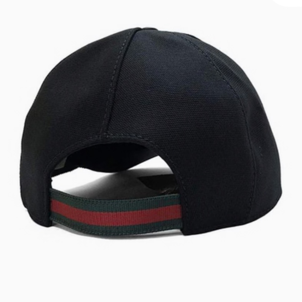 Authentic Gucci Black Cap with Green and Red Stripe - Picture 4 of 10
